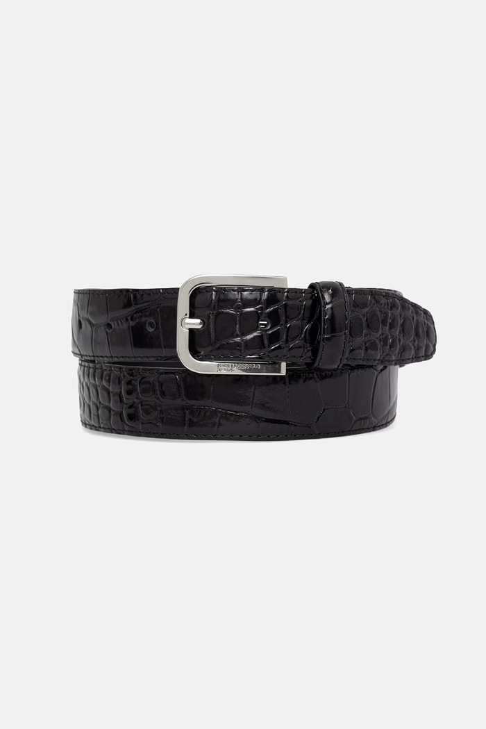 Karl Lagerfeld Jeans curea pentru femei din piele negru B3W33061