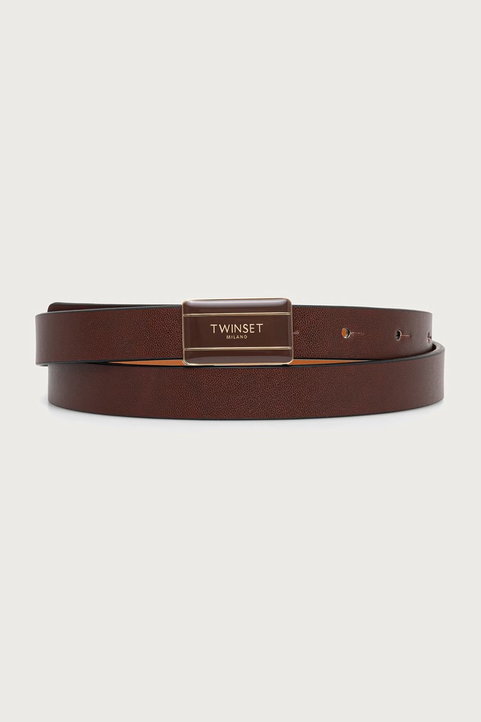 Twinset remen za žene od imitacije kože smeđa 262TO5270