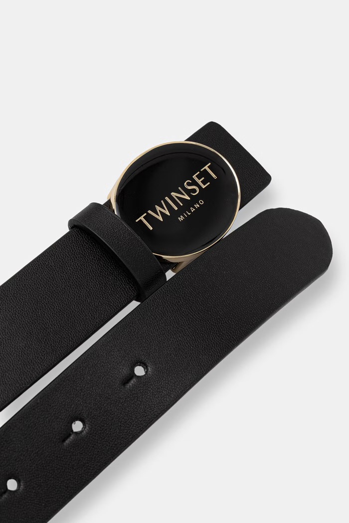 Twinset ζώνη γυναικεία από απομίμηση δέρματος 262TA4530 μαύρο AW26