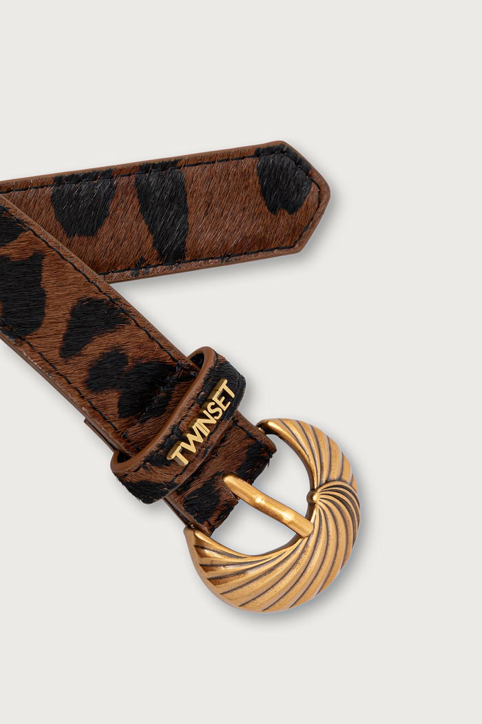 Twinset remen za žene kožni 262TA4230 smeđa AW26