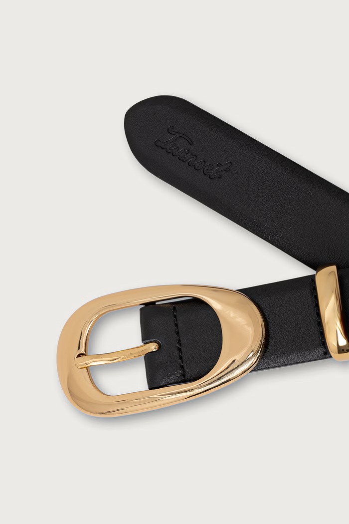 Twinset remen za žene kožni 262TA4540 crna AW26