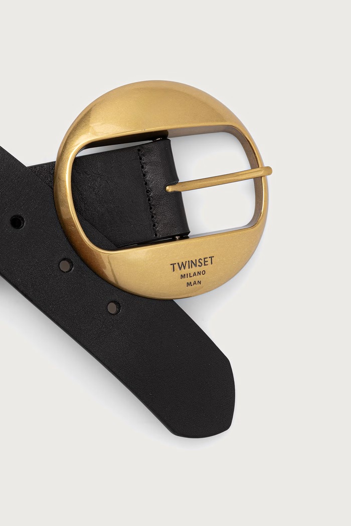 Twinset pasek damski 262TA4240 czarny AW26
