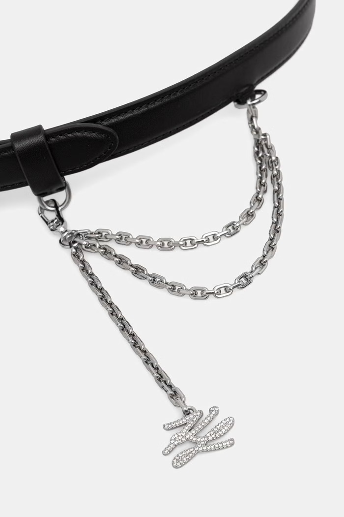 Doplňky Karl Lagerfeld pásek dámský K/AUTOGRAPH B3W33016 černá