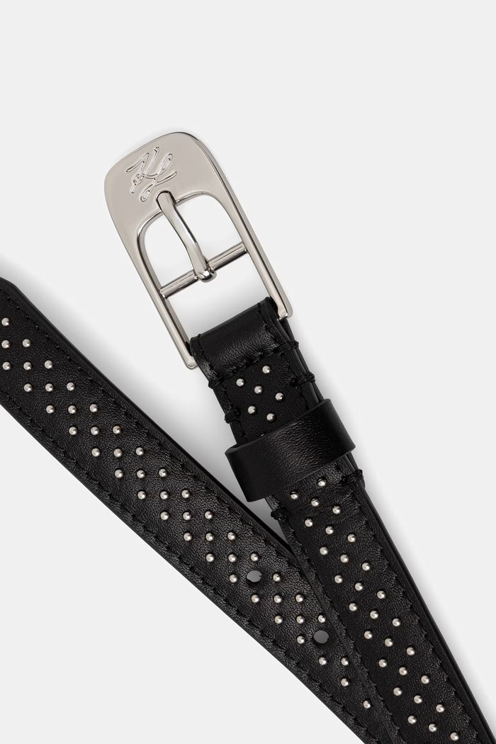 Karl Lagerfeld pásek dámský kožený K/AUTOGRAPH B3W33017 černá AW26