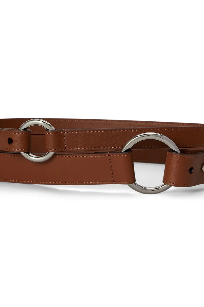 Lauren Ralph Lauren curea pentru femei din piele 412P15707 maro AW26