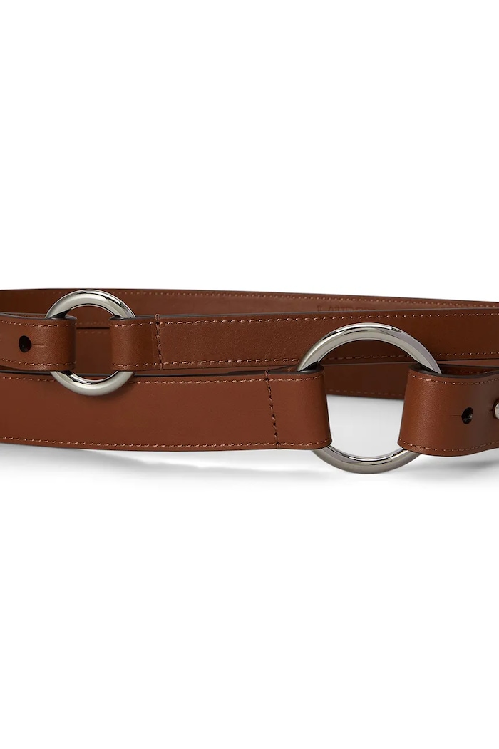 Lauren Ralph Lauren curea pentru femei din piele 412P15707 maro AW26