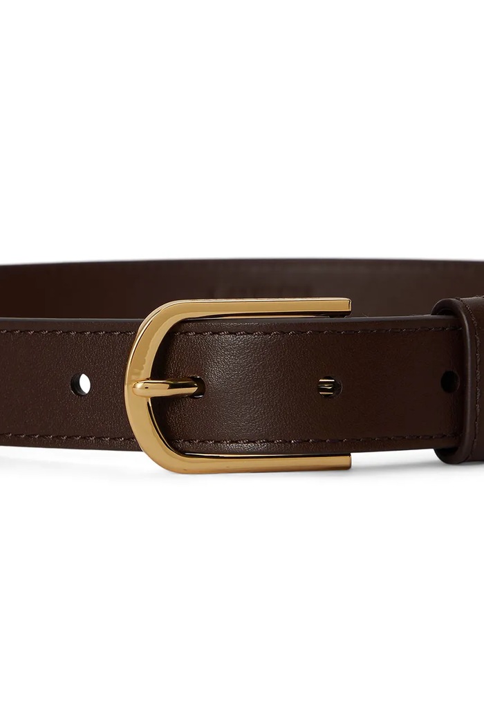 Lauren Ralph Lauren pasek damski skórzany 412P15694 brązowy AW26