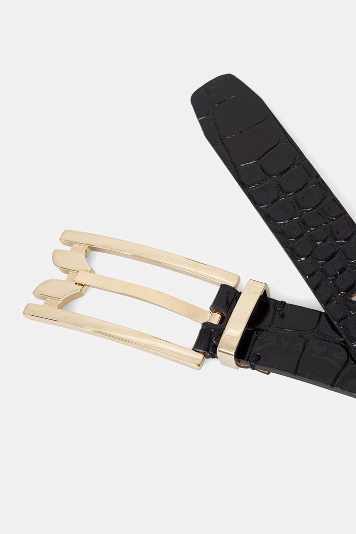 Victoria Beckham ζώνη γυναικεία δερμάτινη Dorian 1326ABL007584A μαύρο AW26