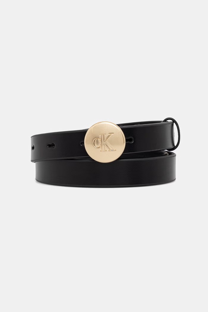 Calvin Klein pasek damski skórzany czarny LV04F7115G