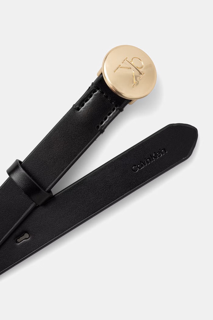 Calvin Klein pasek damski skórzany LV04F7115G czarny AW26