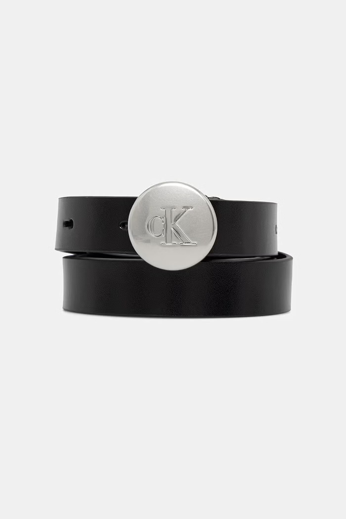 Calvin Klein pasek damski skórzany czarny LV04F7115G