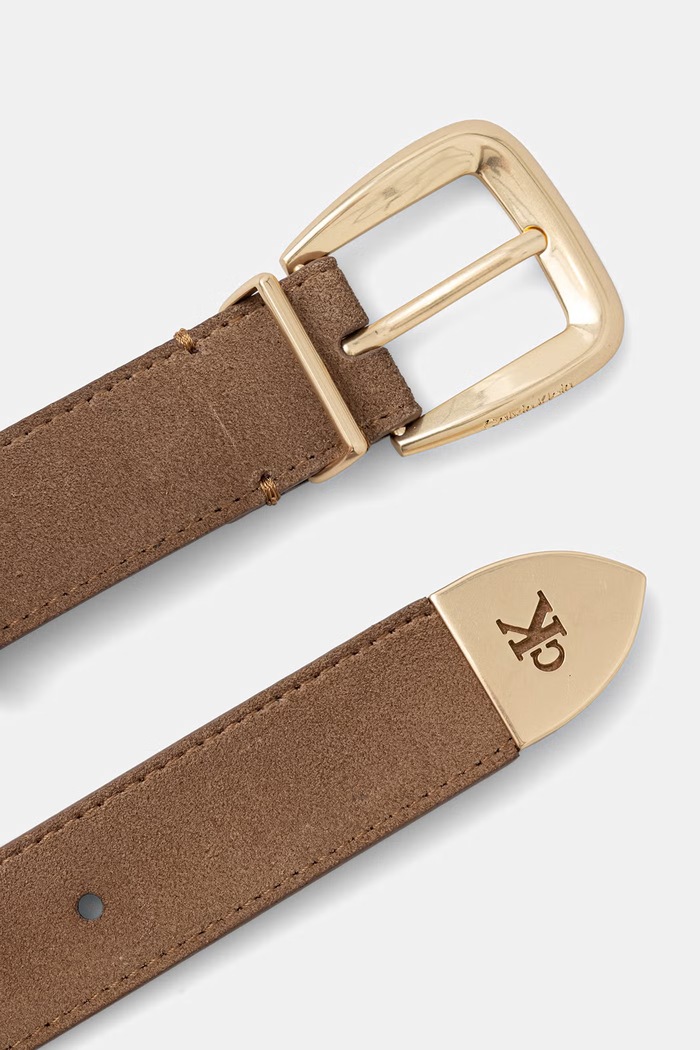 Calvin Klein pasek damski skórzany LV04F7114G brązowy AW26