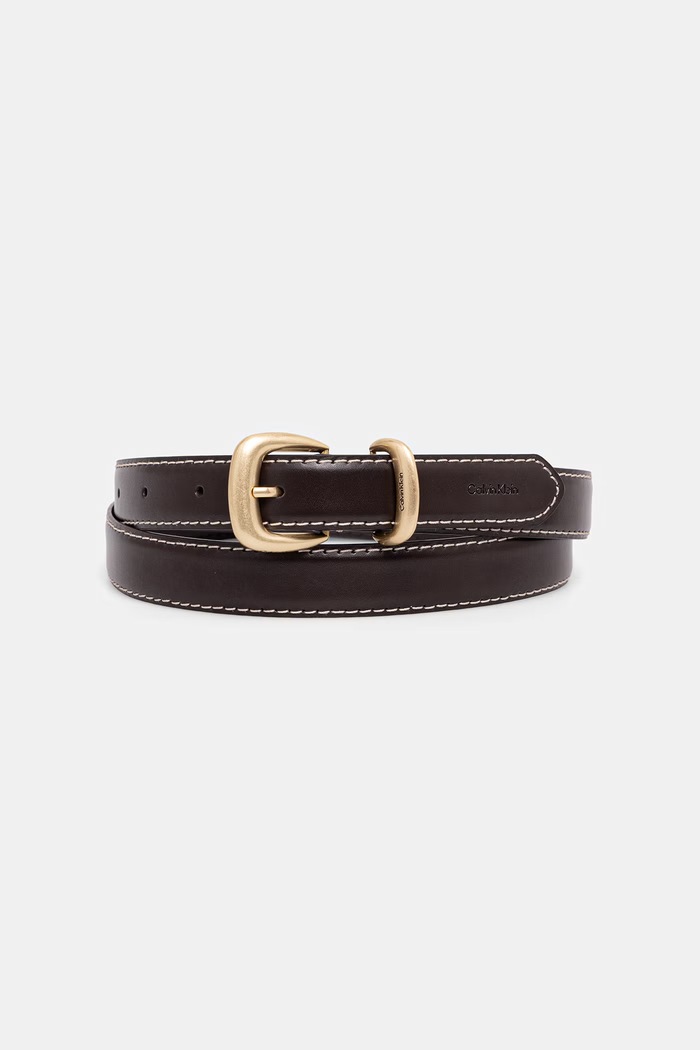 Calvin Klein ζώνη Γυναικεία δερμάτινη καφέ LV04F7113G