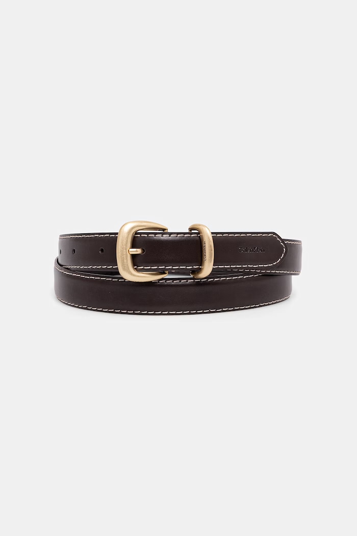 Calvin Klein ζώνη Γυναικεία δερμάτινη καφέ LV04F7113G