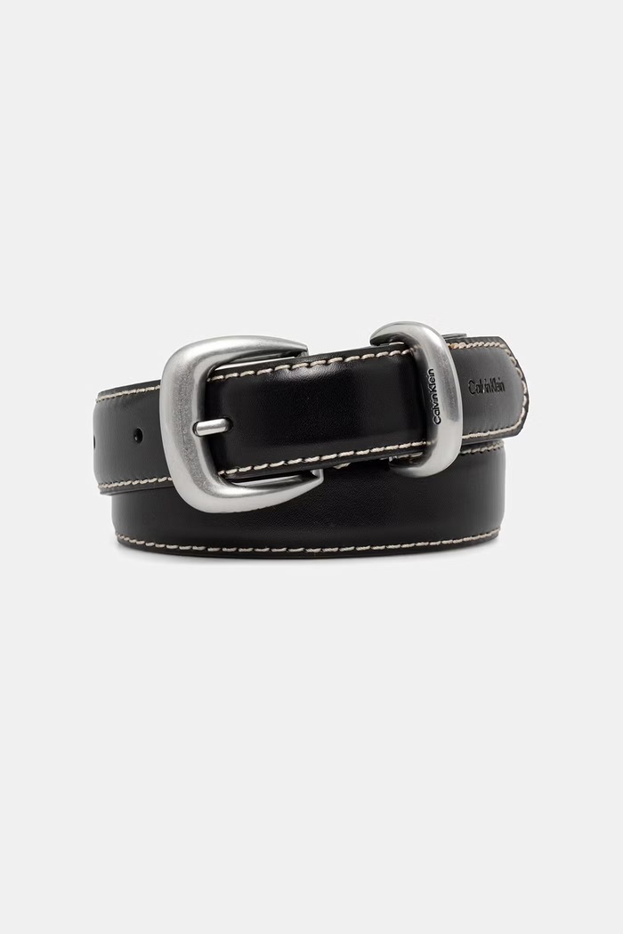Calvin Klein pasek damski skórzany czarny LV04F7113G