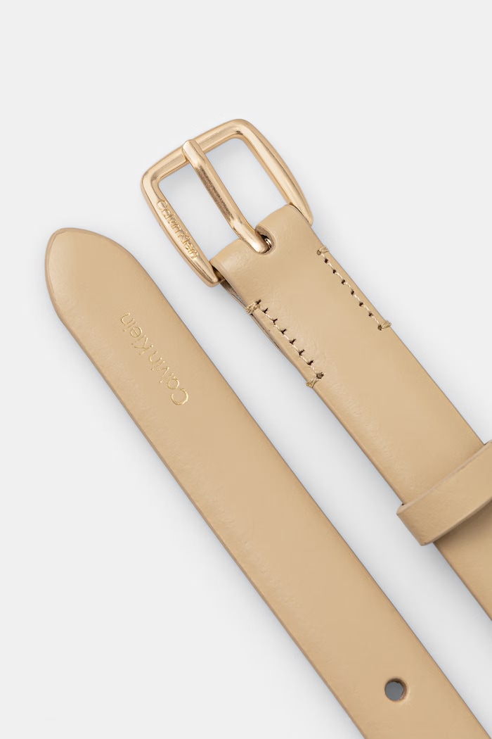 Calvin Klein pasek damski skórzany LV04F7111G beżowy AW26