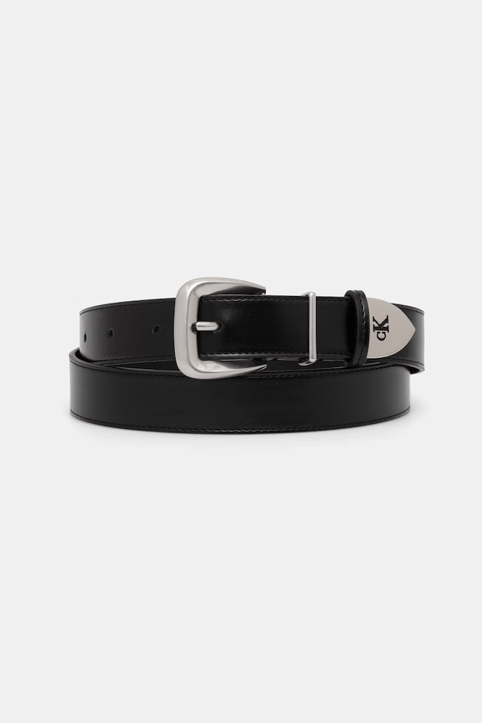 Calvin Klein pasek damski skórzany czarny LV04F7092G