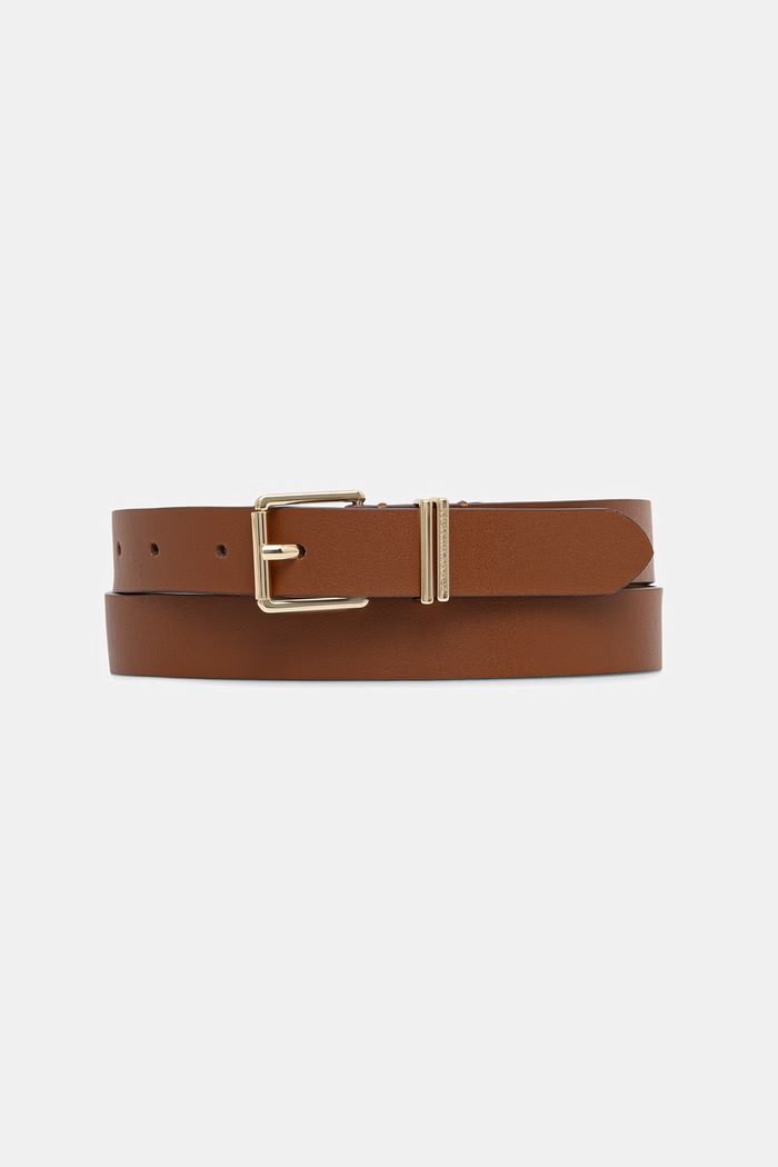 Tommy Hilfiger pasek damski skórzany brązowy AW0AW18692
