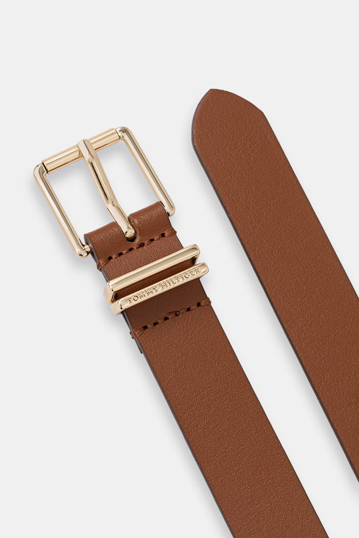 Tommy Hilfiger pasek damski skórzany AW0AW18692 brązowy AW26