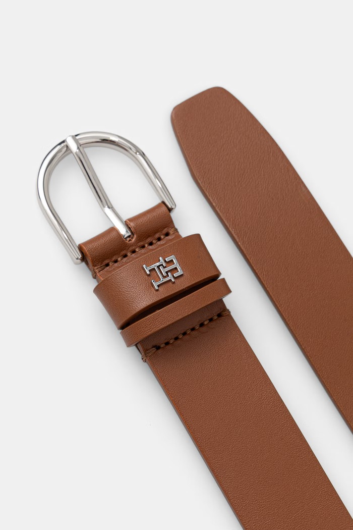 Tommy Hilfiger pasek damski skórzany AW0AW18688 brązowy AW26