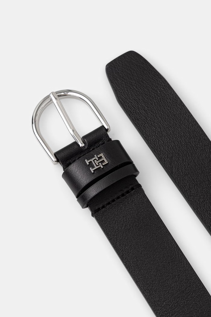 Tommy Hilfiger curea pentru femei, din piele AW0AW18688 negru AW26