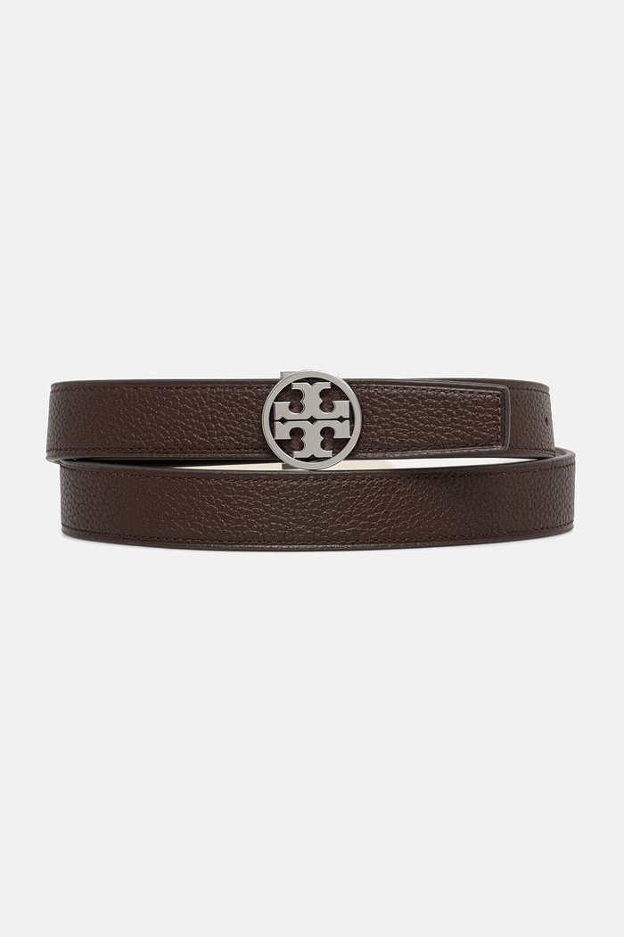 Tory Burch ζώνη διπλής όψης γυναικεία δερμάτινη Miller καφέ 174540