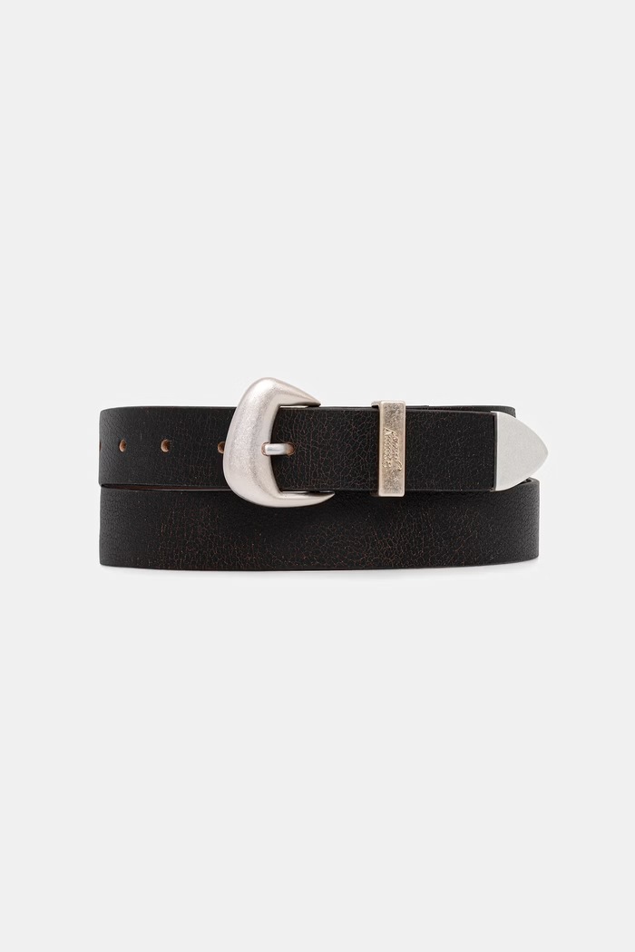 Tommy Jeans remen za žene kožni crna AW0AW18825