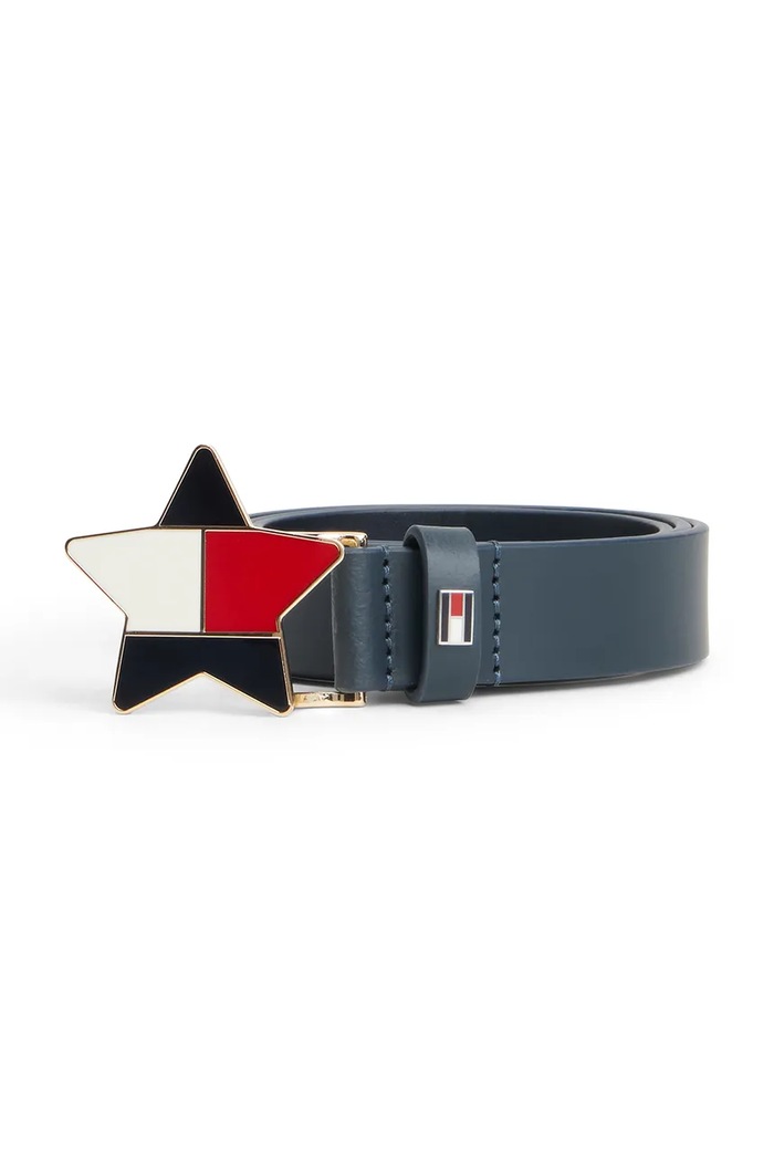 Tommy Hilfiger pasek dziecięcy skórzany granatowy KA0KA00091.9BY2