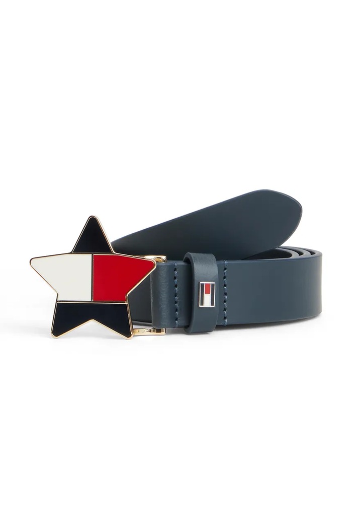 Tommy Hilfiger pasek dziecięcy skórzany KA0KA00091.9BY2 granatowy AW26