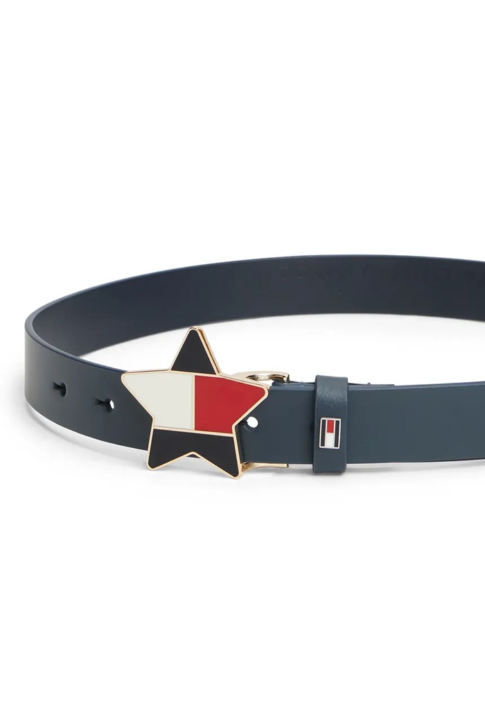 Dziewczynka Tommy Hilfiger pasek dziecięcy skórzany KA0KA00091.9BY2 granatowy