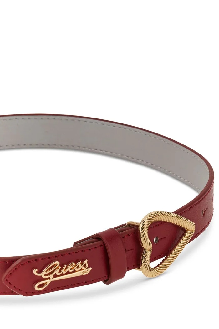 Guess pasek dziecięcy z imitacji skóry J6BZ26.W4036.9BY2 bordowy AW26