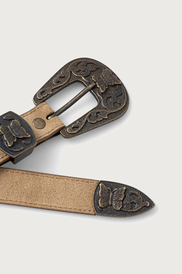 Needles Belt suede Men's TY036 beige AW26