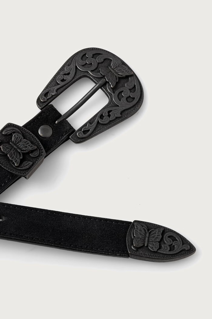 Needles Belt suede Men's TY036 black AW26