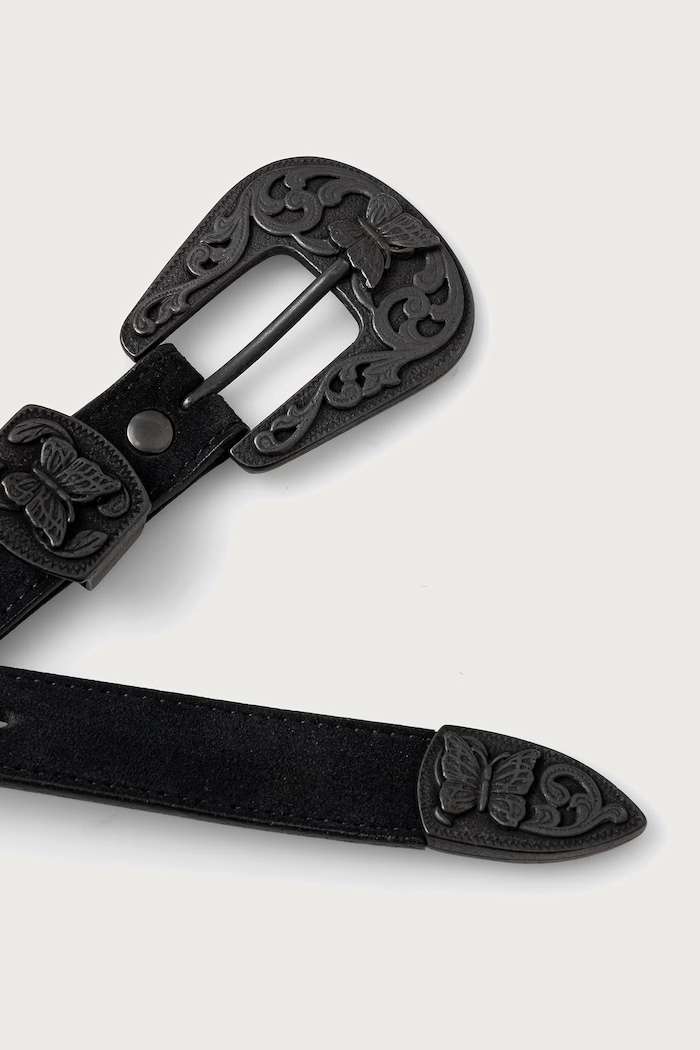 Needles Belt suede Men's TY036 black AW26