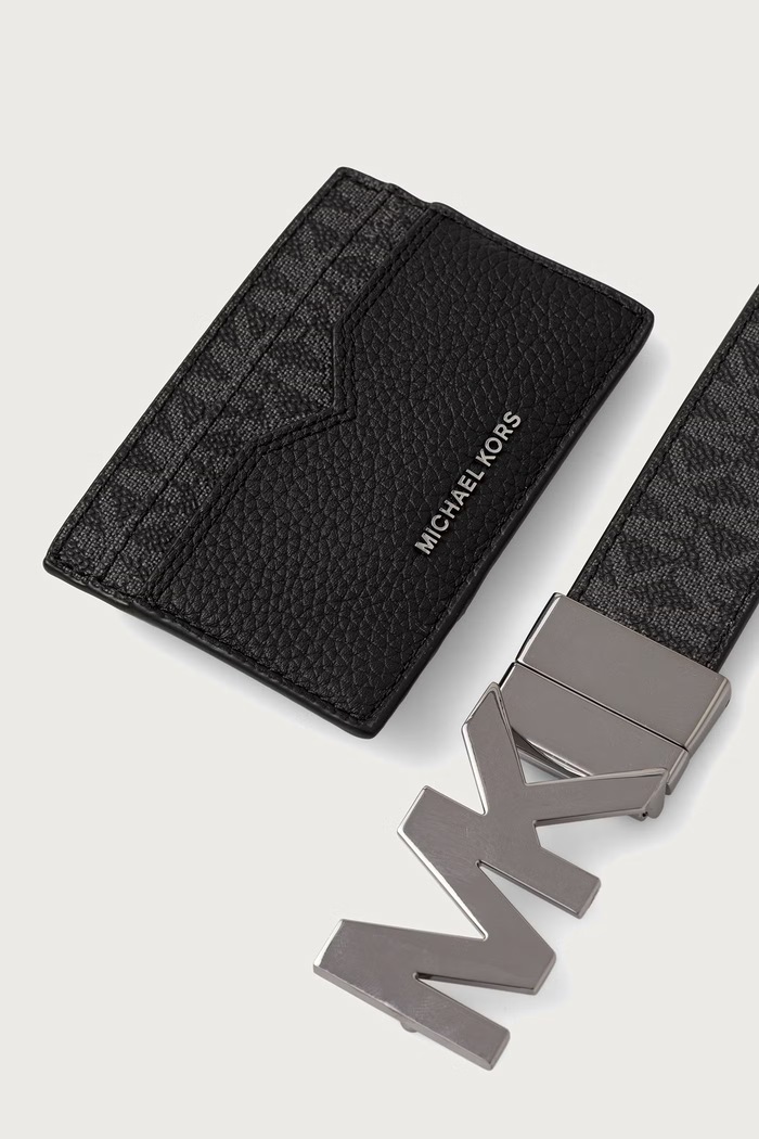 Pasek i etui męski HUDSON Michael Kors czarny 39F6LHDY3L