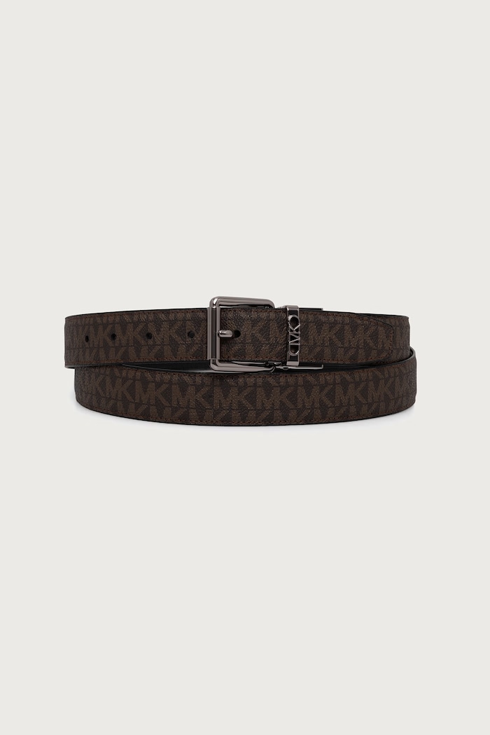 Michael Kors Pasek dwustronny męski z imitacji skóry brązowy 39F6LBLY6B