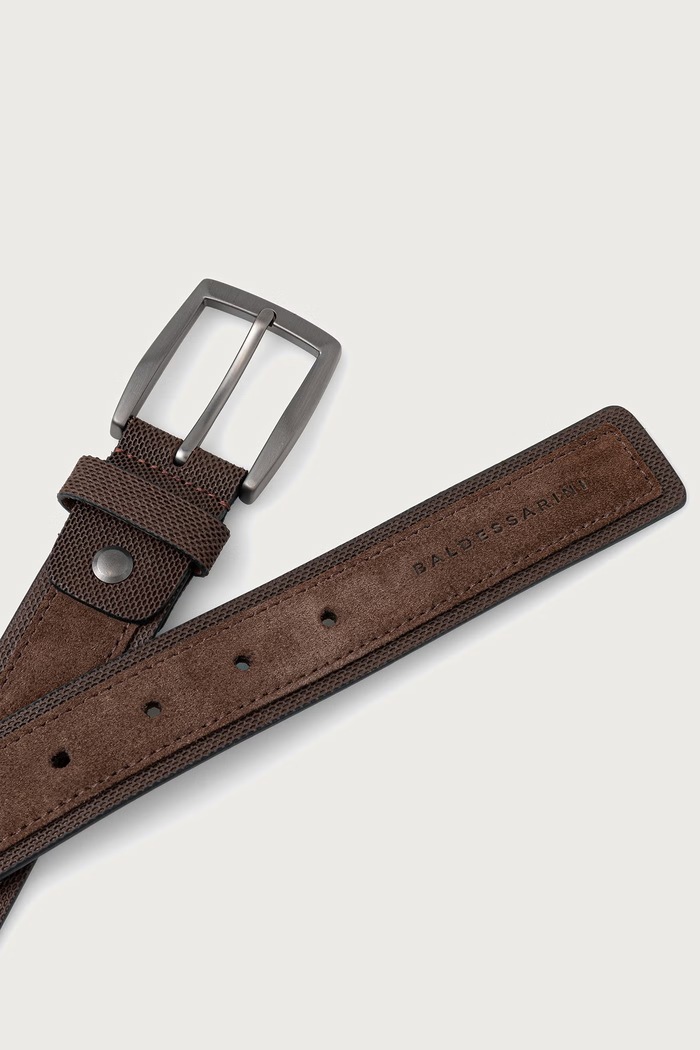 Baldessarini Pasek męski skórzany BPCU00198M brązowy AW26