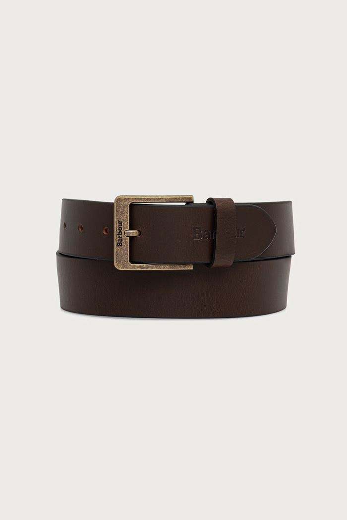 Barbour Pasek męski skórzany brązowy MAC0492
