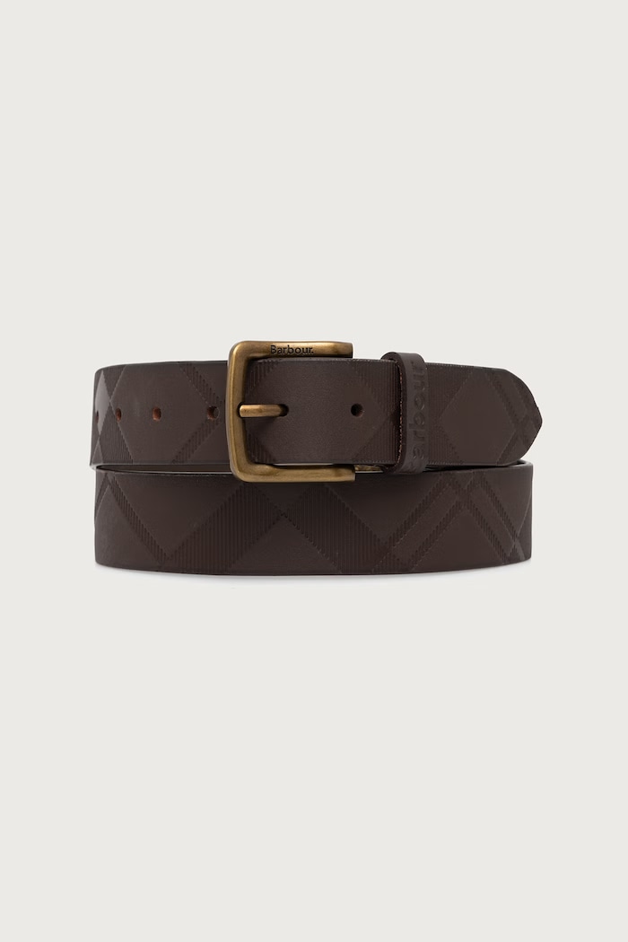 Barbour Pasek męski skórzany brązowy MAC0490