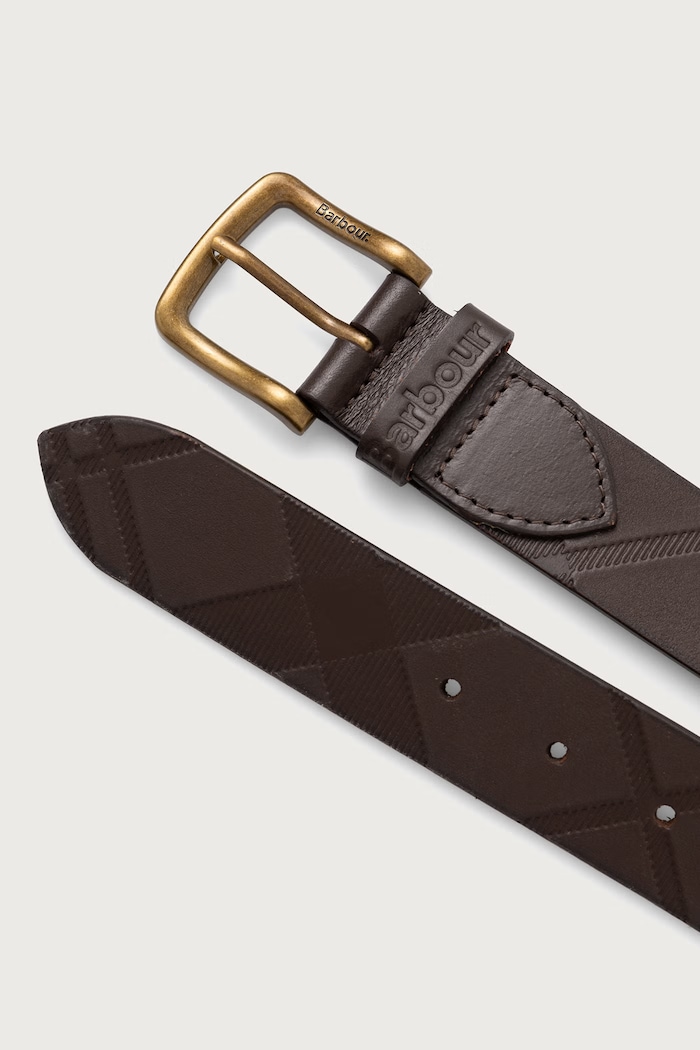 Barbour Pasek męski skórzany MAC0490 brązowy AW26