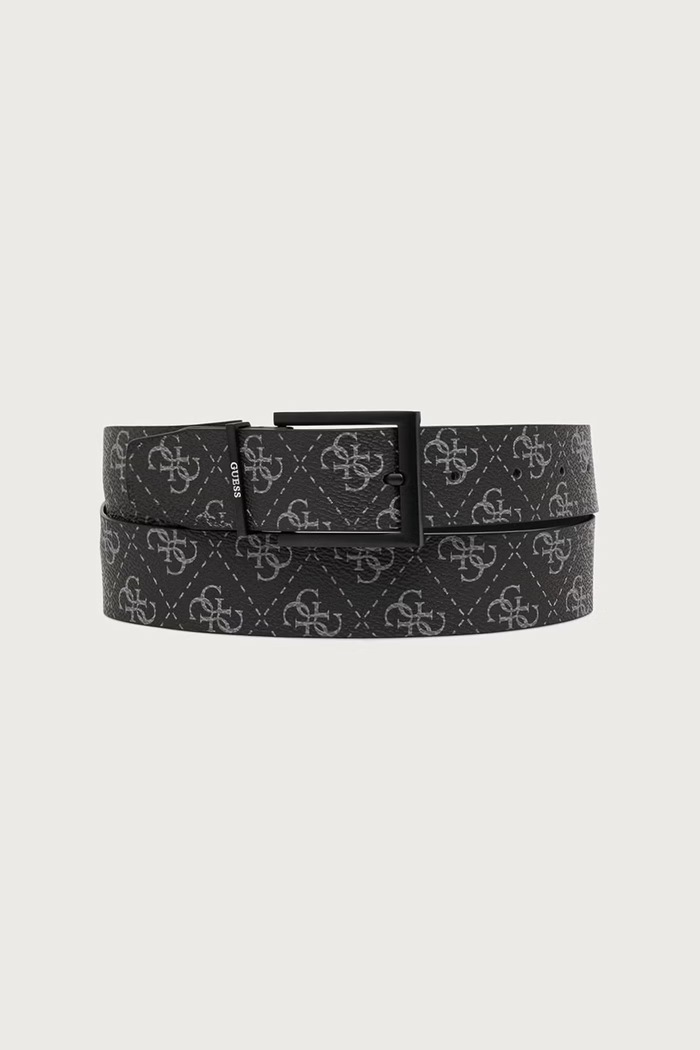 Guess Pasek męski z imitacji skóry czarny BM7961.P6435
