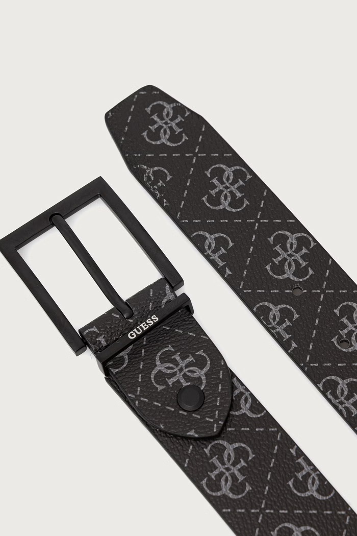Guess Pasek męski z imitacji skóry BM7961.P6435 czarny AW26