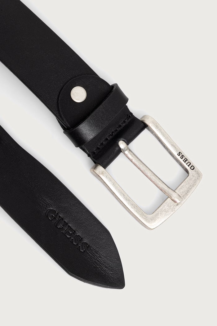 Guess pasek męski skórzany MILANO BM7959.P6435 czarny AW26