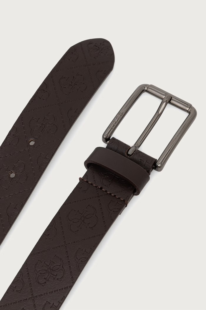 Guess Pasek męski skórzany BM7950.P6335 brązowy AW26