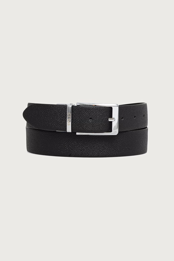 Guess Pasek dwustronny męski skórzany czarny BM7948.P6335
