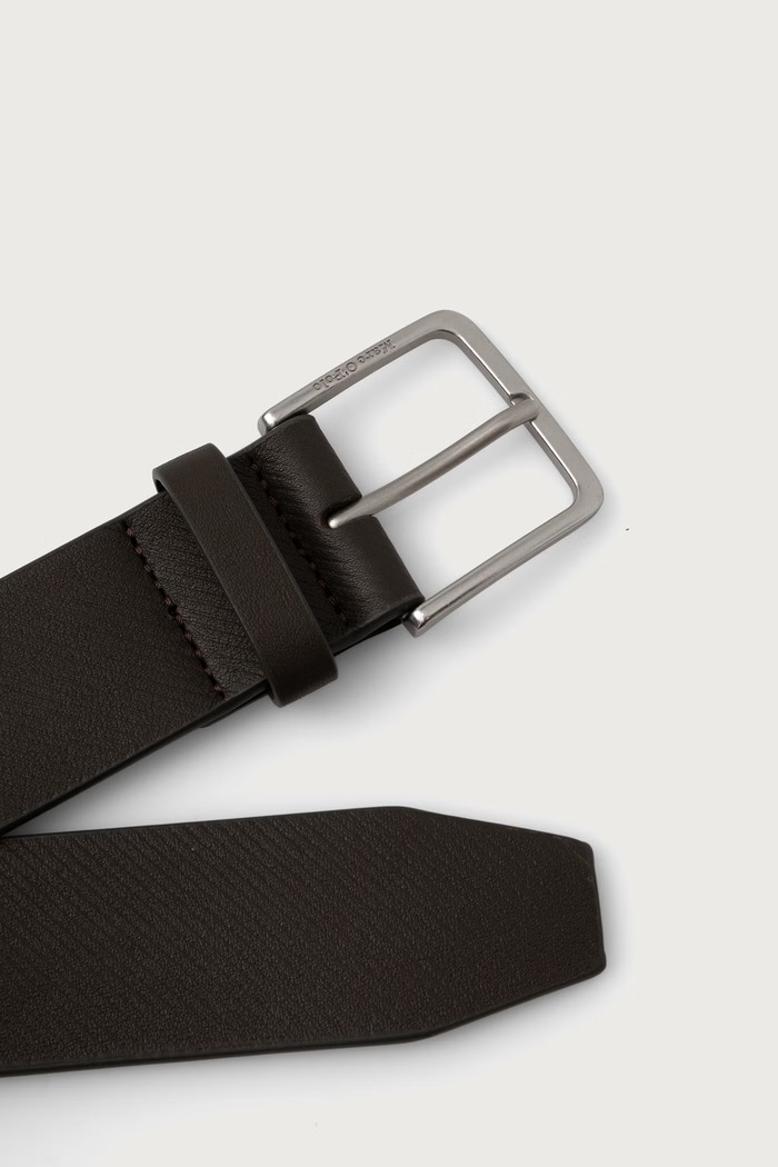 Marc O'Polo Pasek męski skórzany 5000013506 zielony AW26