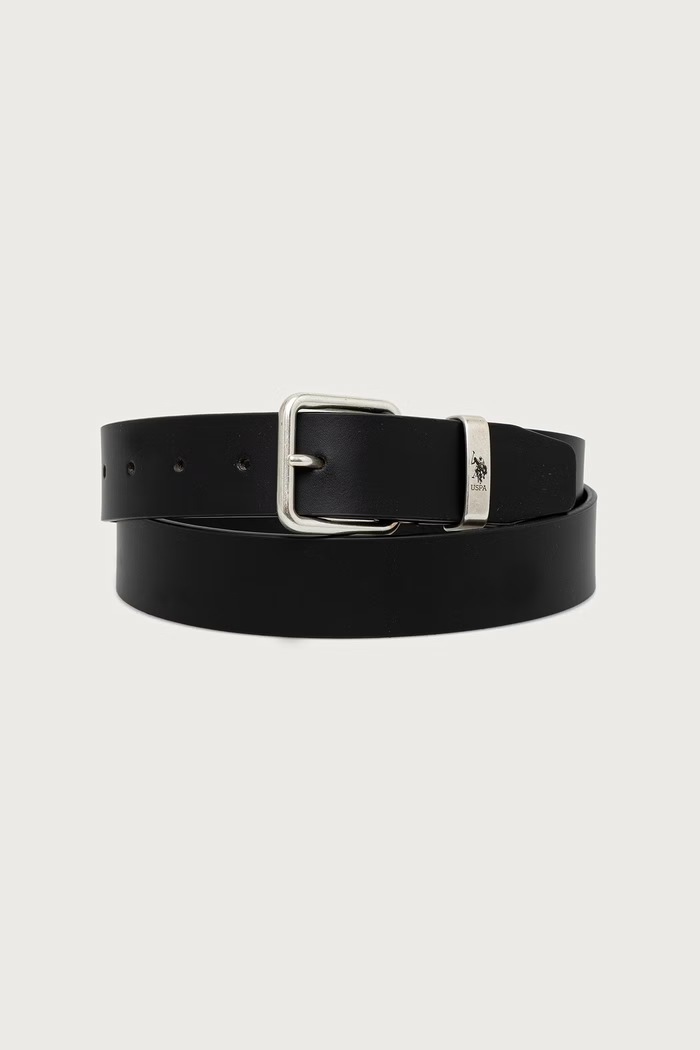 U.S. Polo Assn. Pasek męski skórzany SILVER LAKE H35 czarny AIU4L2738MHA