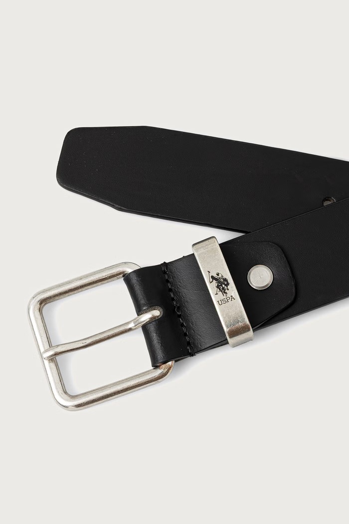 U.S. Polo Assn. Pasek męski skórzany SILVER LAKE H35 AIU4L2738MHA czarny AW26