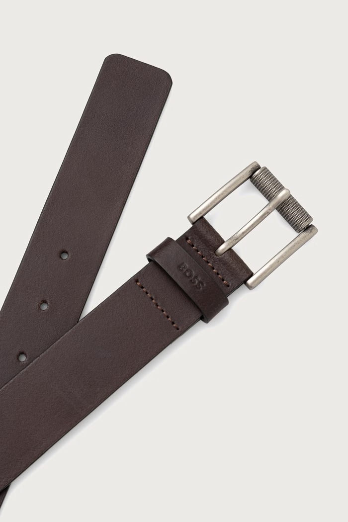 BOSS Remen za muškarce od kože Narrol_Sz35 50572917 smeđa AW26