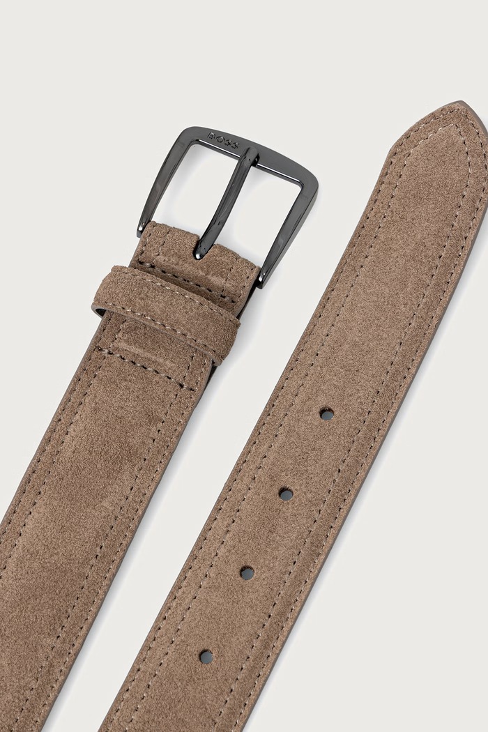 BOSS ремень для мужчин замшевый Syhr-SdSw_Sz35 50572907 бежевый AW26